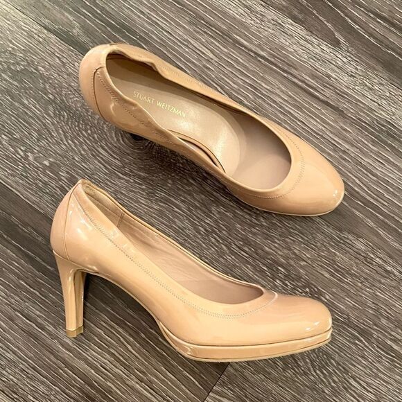 STUART WEITZMAN Rania Platform Pump In Adobe - Picture 1 of 10